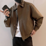 JK319/P128控168秋季小伙古着假两件格纹拼接棒球夹克外套男黑首1，男装夹克，星座305B