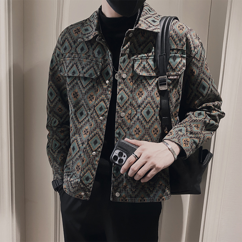 JK98S/特P98控138秋社会小伙高级感砂洗重工牛仔夹克外套男图首1，男装工装外套，星座305B