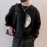 Y338/P58控78秋季痞帅小伙潮牌烫钻印花设计感男士卫衣长袖黑首1，男装卫衣，星座305B