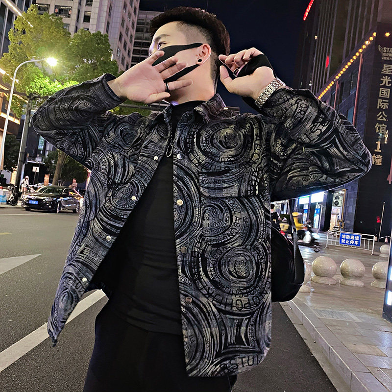 JK271/P98控138秋季美式复古飞行员牛仔服痞帅翻领夹克男装外套图,男装夹克,星座305B