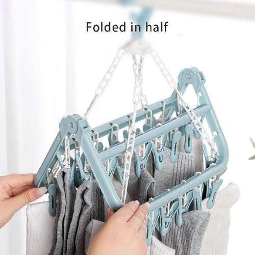 Square Sock Underwear Lingerie Dryer 32 Clips Rotatable