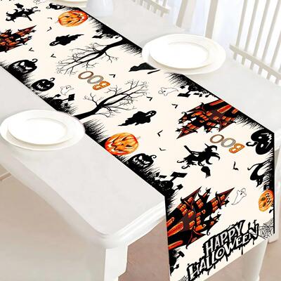 Halloween Table Runner Happy Halloween Party Decorations For