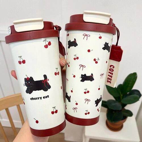 Portable Plastic Stainless Steel Water Bottle With Rope