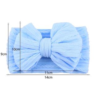 Baby Headband Layers Cable Headwea Nylon Bow Child Solid for