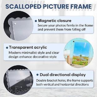 Acrylic Scalloped ABYN Frame Pack Picture Clear