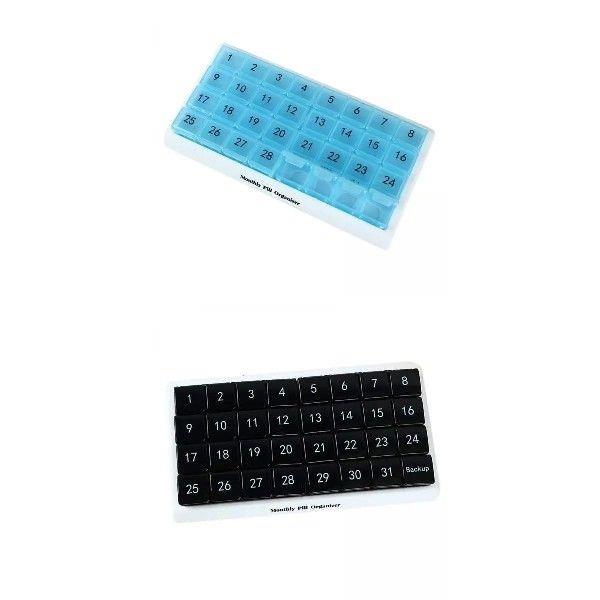 2 Pieces Monthly Pill Organizer Pill Case Pill Planner for