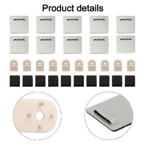 10pcs Bathroom Mirror Frame Photo Frame Hanger With Glass