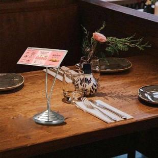 Convenient Stainless Steel Table Number Stand for Party