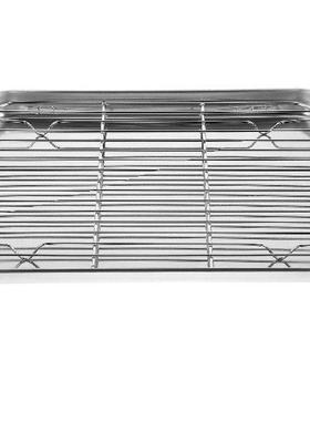 2 Pieces/Set Baking Tray Pan with Wire Rack Buns Stainless