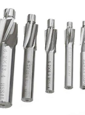 1pc HSS Counterbore End Mill M3-M8 Pilot Slotting Tool