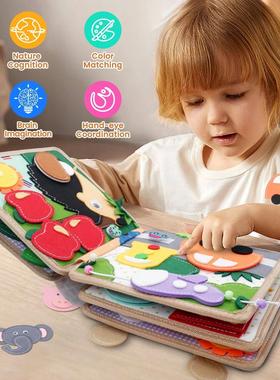 Toddler Busy Board Montessori Toys Giraffe Felt Quiet Book K