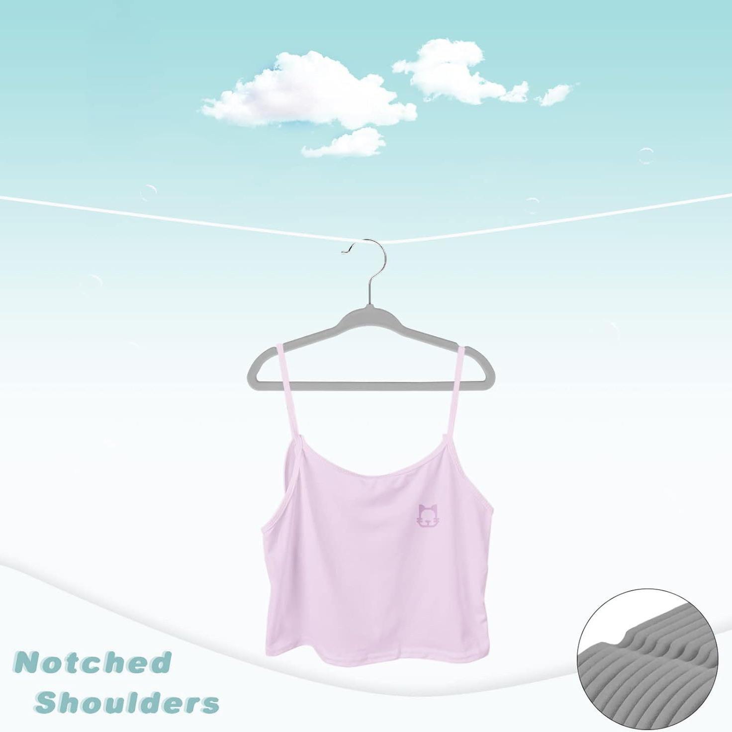 28cm non slip kid velvet clothes hanger baby hangers holder