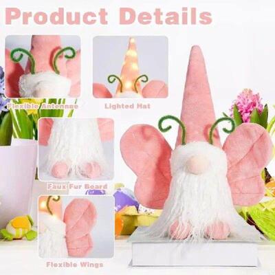 Butterfly Gnomes,Handmade Butterfly Tomte Swedish Gnomes