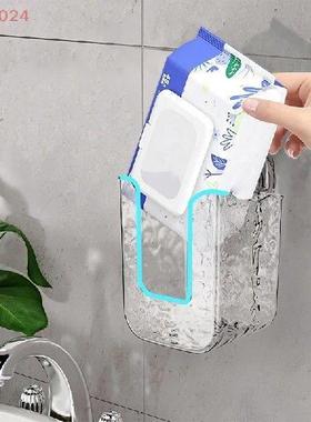 Wall Mounted Tissue Box With Suction Cup Punch Free Paper