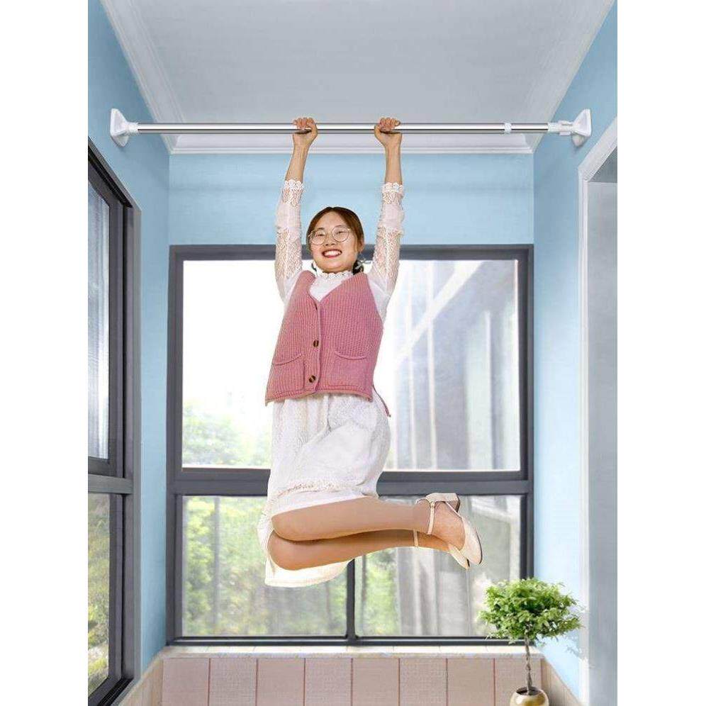 telescopic rod clothes hanging pole shower curtain rod晾衣杆