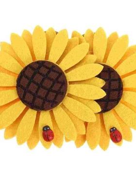 2 Pcs Sunflower Curtain Buckle Clip Binding Strap Drapes