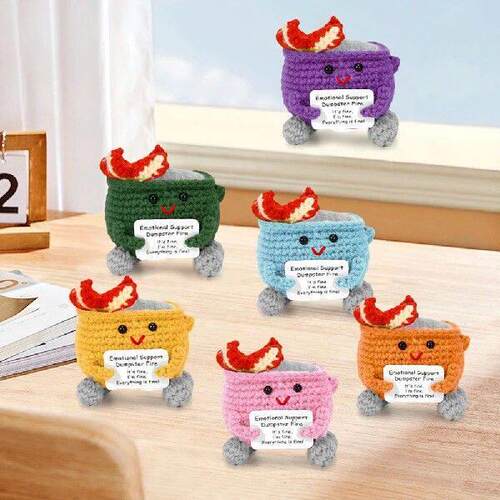 Emotional Support Dumpster Fire Cute itive Crochet