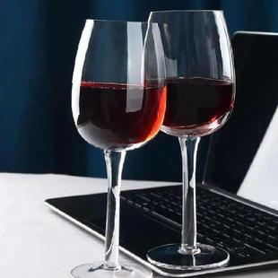 Clear Transparent Red Pieces Wine Cup Pack Glass Two Half