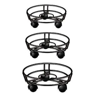 Planter Trolley Balcony Garden Home Rolling Plant Stand Pot
