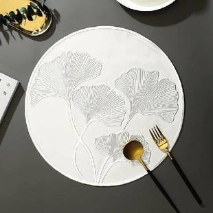 Leaf Round Scald 4pcs Proof Home Ginkgo Nordic Placemats