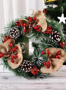 Outer ring 28cm Christmas Wreath Door Garlands Oranments Mer