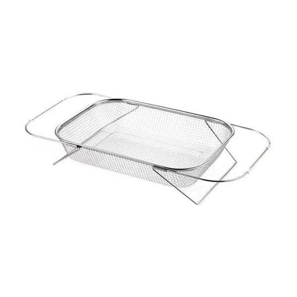 Stainless Steel Retractable Drain Basket Grip Handles Oval