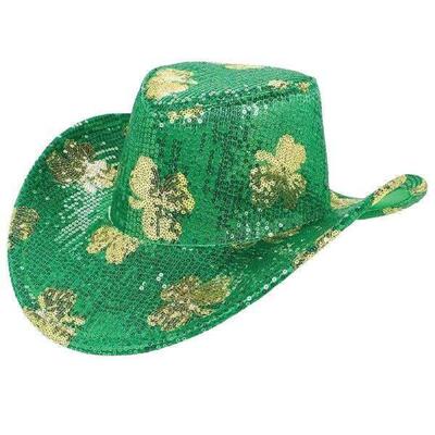 Sequin Cowboy Hat ST Patricks Day Hats Costume Accessories