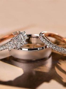 Diamond engagement ring Women gift Jewelry female ring set