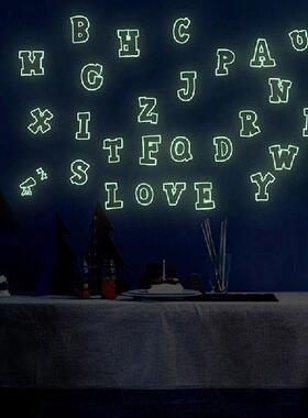26psc Luminous Fluorescent Glow In The Dark English Letter