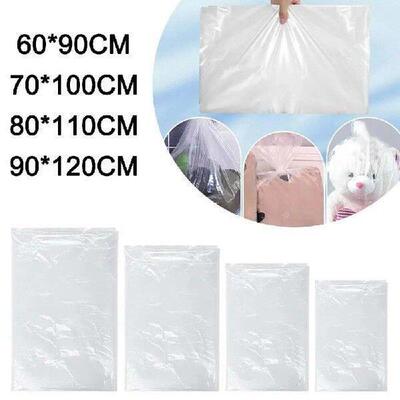 10Pcs Thickened Plastic Moving Bag Transparent
