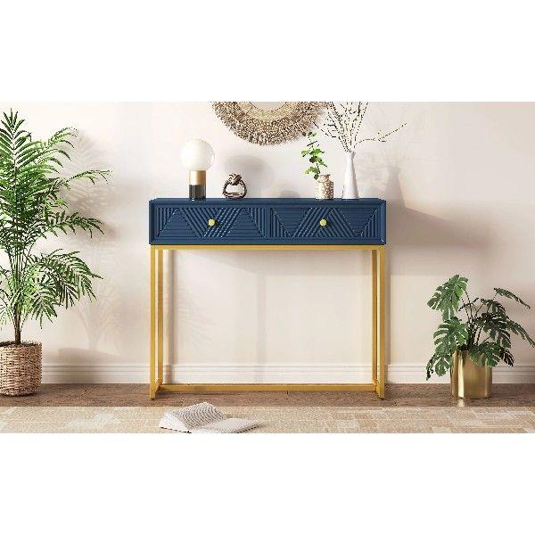 US Console Table Wood Sofa Table Entryway Table With 2