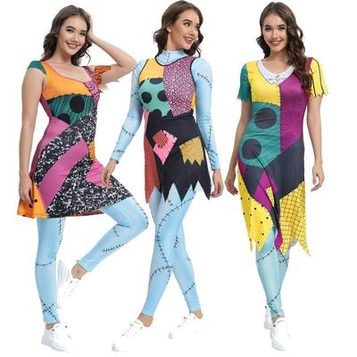 Christmas Horror Sally Cosplay Costume Halloween Zombie Funn