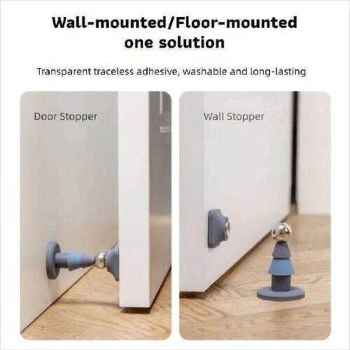 without Punching Holes Door Stopper Strong Magnetic Wall