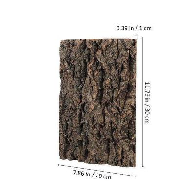 2 Pcs Fish Tank Decorations Reptile Cork Bark Terrarium