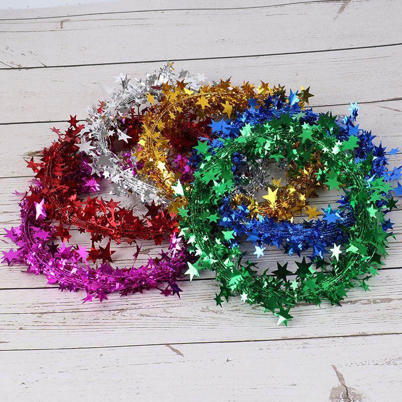 圣诞彩条7.5m Star Garland, Wire Christmas Tree Decoration