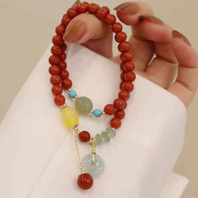 Nanhong Hetian Jade Brlet Ping An Buckle Brlet Female Hetian