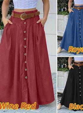skirts for women long skirt summer maxi plus size red black