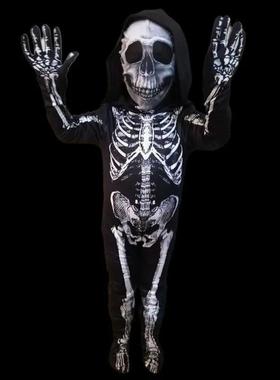 Halloween scary skeleton jumpsuit children
