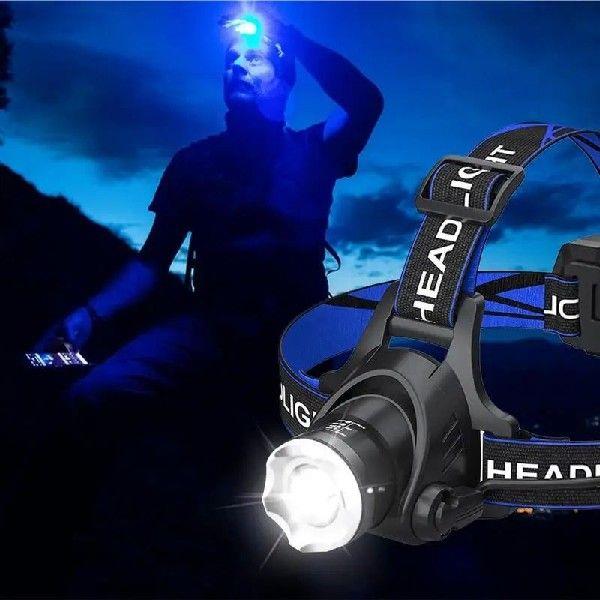 LED Forehead Lamp Rechargeable Headlight With 4 Colors For
