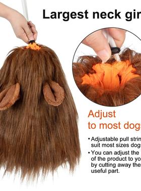 Lion Mane Dog Costume Lion Wig Halloween Costume with Ears a