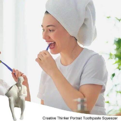 Tricky Funny Thinker Pooping Little Man Toothpaste Squeezer