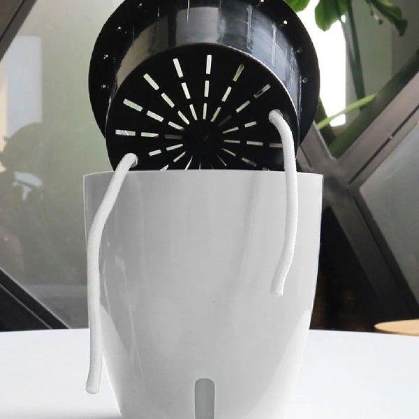 White Portable And Eco-friendly Plant Pots With Drainage