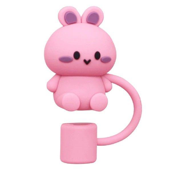 4Pcs Silicone Animals Straw Tips Protectors 10mm Funny