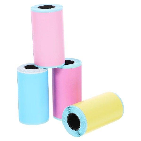 4 Rolls Thermal Paper Mini Printer Sticker Printing Label