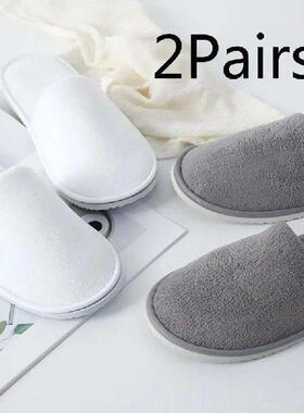 2Pairs Hotel Spare disposable Slippers for Men and Women