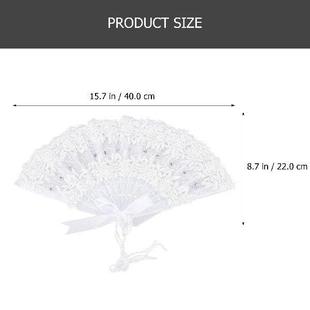Wedding Lace Handheld Pearl Stage Bridal Women Show Fan