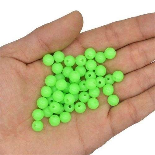 375Pcs/Set Fishing Beads Night Glow Fishing Soft Beads Glow