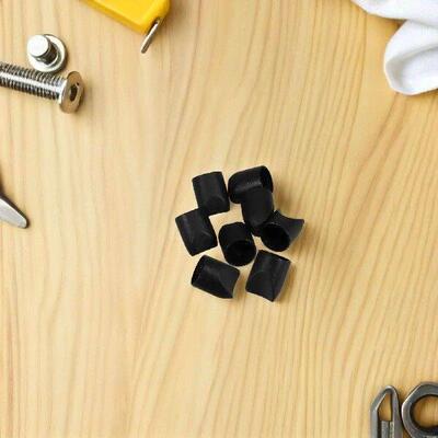 8 Black Folding Chairs Sturdy End Caps 7/8 Inch Diameter