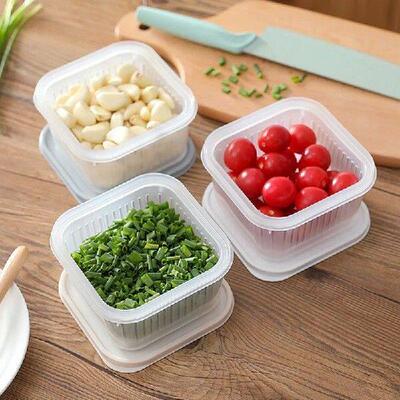 Double Layer Drain Basket Meat Onion Ginger Clear Crisper