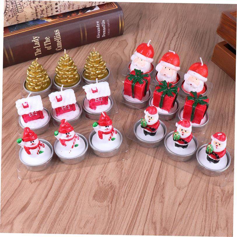 3Pcs Christmas Candles merry christmas Ornaments